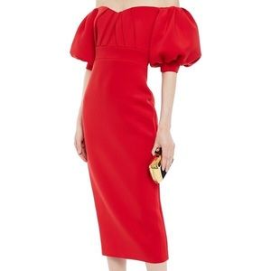 Badgley Mischka Red Scuba Dress